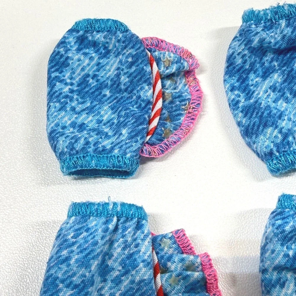 BARBIE Mattel Star Stepper Horse Denim Print Leg Warmers 4pc Set Vintage 1991